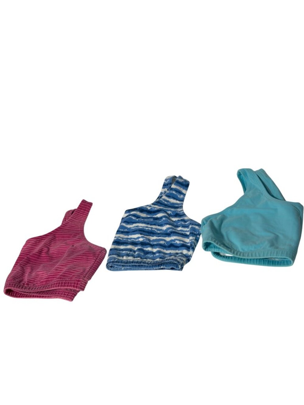 Fruit of the Loom Lot of 3 Womens Size 42 Sports Bra Blue blue white pink